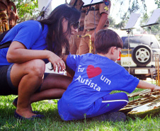 No Paraná, autistas participam de campanha no Dia Mundial . Foto:Soldado Feliphe Aires-  Arquivo/ANPr