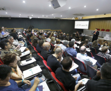 O controlador geral do Estado, Raul Siqueira, durante a apresentação do programa de compliance para servidores públicos, das secretarias, autarquias e empresas públicas. Curitiba, 03-04-19.Foto: Arnaldo Alves / ANPr.