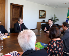 03/04/2019 - Governador Carlos Massa Ratinho Junior, recebe reitores das universidades do Paraná.
Foto Gilson Abreu/Anpr