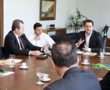 03/04/2019 - Governador Carlos Massa Ratinho Junior, recebe reitores das universidades do Paraná.
Foto Gilson Abreu/Anpr