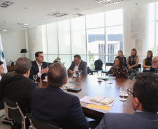 03/04/2019 - Governador Carlos Massa Ratinho Junior, recebe reitores das universidades do Paraná.
Foto Gilson Abreu/Anpr