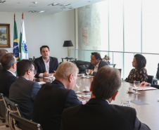 03/04/2019 - Governador Carlos Massa Ratinho Junior, recebe reitores das universidades do Paraná.
Foto Gilson Abreu/Anpr