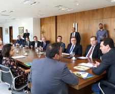 03/04/2019 - Governador Carlos Massa Ratinho Junior, recebe reitores das universidades do Paraná.
Foto Gilson Abreu/Anpr