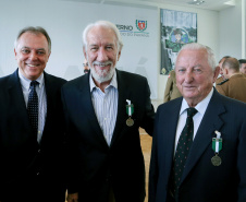 Batalhão da Policia Ambiental comemora 62 anos, vice governador Darci Piana recebe medalha do mérito ambiental.
Foto Gilson Abreu/ANPr