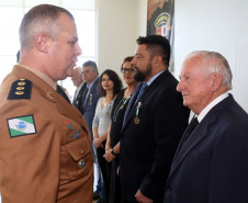 Batalhão da Policia Ambiental comemora 62 anos, vice governador Darci Piana recebe medalha do mérito ambiental.
Foto Gilson Abreu/ANPr