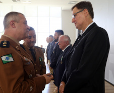 Batalhão da Policia Ambiental comemora 62 anos, vice governador Darci Piana recebe medalha do mérito ambiental.
Foto Gilson Abreu/ANPr