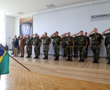 Batalhão da Policia Ambiental comemora 62 anos, vice governador Darci Piana recebe medalha do mérito ambiental.
Foto Gilson Abreu/ANPr