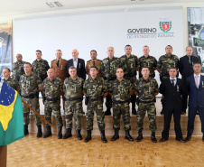 Batalhão da Policia Ambiental comemora 62 anos, vice governador Darci Piana recebe medalha do mérito ambiental.
Foto Gilson Abreu/ANPr