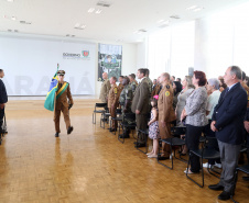 Batalhão da Policia Ambiental comemora 62 anos, vice governador Darci Piana recebe medalha do mérito ambiental.
Foto Gilson Abreu/ANPr