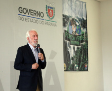 Batalhão da Policia Ambiental comemora 62 anos, vice governador Darci Piana recebe medalha do mérito ambiental.
Foto Gilson Abreu/ANPr