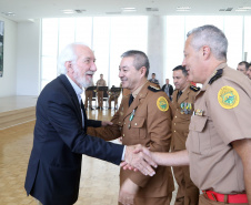 Batalhão da Policia Ambiental comemora 62 anos, vice governador Darci Piana recebe medalha do mérito ambiental.
Foto Gilson Abreu/ANPr