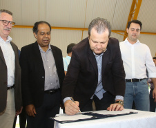 Governador Carlos Massa Ratinho Júnior inaugura em Guarapuava a nova sede do Colégio Estadual Leni Marlene Jacob  -  Guarapuava, 04/04/2019  -  Foto: Jaelson Lucas/ANPr