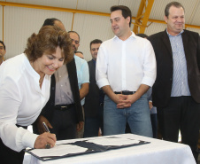 Governador Carlos Massa Ratinho Júnior inaugura em Guarapuava a nova sede do Colégio Estadual Leni Marlene Jacob  -  Guarapuava, 04/04/2019  -  Foto: Jaelson Lucas/ANPr