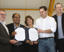 Governador Carlos Massa Ratinho Júnior inaugura em Guarapuava a nova sede do Colégio Estadual Leni Marlene Jacob  -  Guarapuava, 04/04/2019  -  Foto: Jaelson Lucas/ANPr