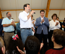 Governador Carlos Massa Ratinho Júnior inaugura em Guarapuava a nova sede do Colégio Estadual Leni Marlene Jacob  -  Guarapuava, 04/04/2019  -  Foto: Jaelson Lucas/ANPr