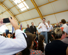 Governador Carlos Massa Ratinho Júnior inaugura em Guarapuava a nova sede do Colégio Estadual Leni Marlene Jacob  -  Guarapuava, 04/04/2019  -  Foto: Jaelson Lucas/ANPr