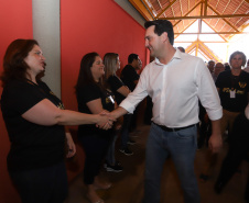 Governador Carlos Massa Ratinho Júnior inaugura em Guarapuava a nova sede do Colégio Estadual Leni Marlene Jacob  -  Guarapuava, 04/04/2019  -  Foto: Rodrigo Felix Leal/ANPr