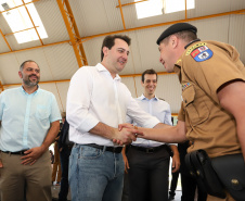 Governador Carlos Massa Ratinho Júnior inaugura em Guarapuava a nova sede do Colégio Estadual Leni Marlene Jacob  -  Guarapuava, 04/04/2019  -  Foto: Rodrigo Felix Leal/ANPr