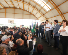 Governador Carlos Massa Ratinho Júnior inaugura em Guarapuava a nova sede do Colégio Estadual Leni Marlene Jacob  -  Guarapuava, 04/04/2019  -  Foto: Rodrigo Felix Leal/ANPr