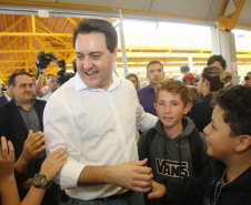 |Governador Carlos Massa Ratinho Júnior inaugura em Guarapuava a nova sede do Colégio Estadual Pedro Carli  -  Guarapuava, 04/04/2019  -  Foto: Jaelson Lucas/ANPr