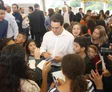 |Governador Carlos Massa Ratinho Júnior inaugura em Guarapuava a nova sede do Colégio Estadual Pedro Carli  -  Guarapuava, 04/04/2019  -  Foto: Jaelson Lucas/ANPr