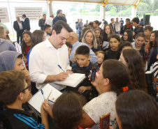 |Governador Carlos Massa Ratinho Júnior inaugura em Guarapuava a nova sede do Colégio Estadual Pedro Carli  -  Guarapuava, 04/04/2019  -  Foto: Jaelson Lucas/ANPr