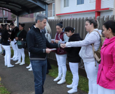 Entrou em operação nesta segunda-feira (08) a linha Tubo Ferrari/Hospital do Rocio, que permitirá a ligação ao Hospital, em Campo Largo, saindo da Estação Tubo Ferrari. Foto: COMEC