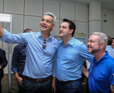 O governador Carlos Massa Ratinho Junior  participa de coletiva na Expolondrina nesta quarta-feira (10).  Londrina, 10/04/2019 -  Foto: Geraldo Bubniak/ANPr