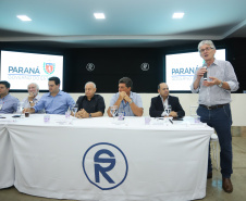 O governador Carlos Massa Ratinho Junior  participa de coletiva na Expolondrina nesta quarta-feira (10).  Londrina, 10/04/2019 -  Foto: Rodrigo Félix Leal/ANPr