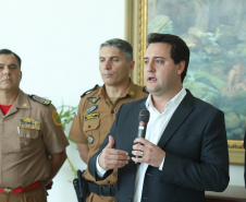 Governador anuncia pagamento das promoções dos praças-militares. -  Curitiba, 15/04/2019  -  Foto: Rodrigo Félix Leal/ANPr