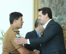 Governador anuncia pagamento das promoções dos praças-militares. -  Curitiba, 15/04/2019  -  Foto: Rodrigo Félix Leal/ANPr