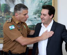 Governador anuncia pagamento das promoções dos praças-militares. -  Curitiba, 15/04/2019  -  Foto de Gilson Abreu ANPr