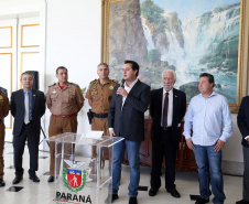 Governador anuncia pagamento das promoções dos praças-militares. -  Curitiba, 15/04/2019  -  Foto de Gilson Abreu ANPr