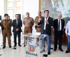 Governador anuncia pagamento das promoções dos praças-militares. -  Curitiba, 15/04/2019  -  Foto de Gilson Abreu ANPr