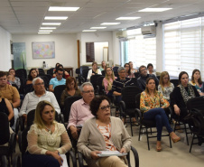 A SESA promoveu hoje (15) evento de atualização sobre prevenção da cegueira para servidores de todas as Regionais de Saúde. Abril é considerado como mês da conscientização da população sobre a prevenção das doenças que atingem a visão  -  Curitiba, 15/04/2019  -  Foto: Divulgação SESA