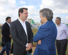 Governador Carlos Massa Ratinho Júnior visita a fábrica da Klabin em Ortigueira, na assinatura de convênio com a empresa e a prefeitura do município para a construção da Escola Técnica de Operação Florestal e Agrícola.  -  Ortigueira, 16/04/2019  -  Foto: Jaelson Lucas/ANPr