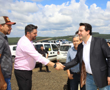 Governador Carlos Massa Ratinho Júnior visita a fábrica da Klabin em Ortigueira, na assinatura de convênio com a empresa e a prefeitura do município para a construção da Escola Técnica de Operação Florestal e Agrícola.  -  Ortigueira, 16/04/2019  -  Foto: Jaelson Lucas/ANPr