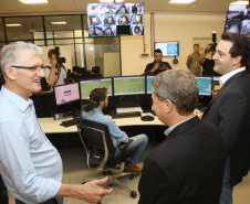 Governador Carlos Massa Ratinho Júnior visita a fábrica da Klabin em Ortigueira, na assinatura de convênio com a empresa e a prefeitura do município para a construção da Escola Técnica de Operação Florestal e Agrícola.  -  Ortigueira, 16/04/2019  -  Foto: Jaelson Lucas/ANPr