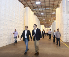 Governador Carlos Massa Ratinho Júnior visita a fábrica da Klabin em Ortigueira, na assinatura de convênio com a empresa e a prefeitura do município para a construção da Escola Técnica de Operação Florestal e Agrícola.  -  Ortigueira, 16/04/2019  -  Foto: Jaelson Lucas/ANPr