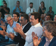 Governador Carlos Massa Ratinho Júnior visita a fábrica da Klabin em Ortigueira, na assinatura de convênio com a empresa e a prefeitura do município para a construção da Escola Técnica de Operação Florestal e Agrícola. - Ortigueira, 16/04/2019 - Foto: Jaelson Lucas/ANPr