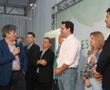 Governador Carlos Massa Ratinho Júnior visita a fábrica da Klabin em Ortigueira, na assinatura de convênio com a empresa e a prefeitura do município para a construção da Escola Técnica de Operação Florestal e Agrícola. - Ortigueira, 16/04/2019 - Foto: Jaelson Lucas/ANPr