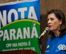 O Governo do Estado entrega os três principais prêmios do sorteio de Abril do programa Nota Paraná, de R$ 20 mil, R$ 30 mil e R$ 50 mil. A solenidade de premiação acontece na Secretaria de Estado da Fazenda, em Curitiba nesta quarta-feira (17).   Curitiba, 17/04/2019 -  Foto: Geraldo Bubniak/ANPr