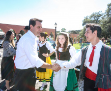 O governador Carlos Massa Ratinho Junior e o ministro da Cidadania, Osmar Terra, lançam o programa Criança Feliz . Curitiba, 18/04/2019 - Foto: Rodrigo Felix Leal/ANPr