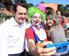 O governador Carlos Massa Ratinho Junior e o ministro da Cidadania, Osmar Terra, lançam o programa Criança Feliz . Curitiba, 18/04/2019 - Foto: Rodrigo Felix Leal/ANPr