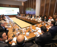 Governador Carlos Massa Ratinho Júnior durante reunião com a equipe de governo.Curitiba, 07-05-19.Foto:Rodrigo Felix Leal / ANPr.