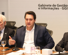 Governador Carlos Massa Ratinho Júnior durante reunião com a equipe de governo.Curitiba, 07-05-19.Foto:Rodrigo Felix Leal / ANPr.