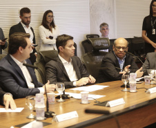 Governador Carlos Massa Ratinho Júnior durante reunião com a equipe de governo.Curitiba, 07-05-19.Foto: Arnaldo Alves / ANPr.