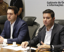Governador Carlos Massa Ratinho Júnior durante reunião com a equipe de governo.Curitiba, 07-05-19.Foto: Arnaldo Alves / ANPr.