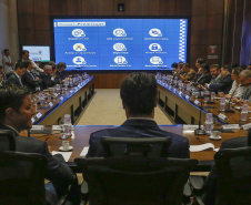 Governador Carlos Massa Ratinho Júnior durante reunião com a equipe de governo.Curitiba, 07-05-19.Foto: Arnaldo Alves / ANPr.