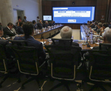 Governador Carlos Massa Ratinho Júnior durante reunião com a equipe de governo.Curitiba, 07-05-19.Foto: Arnaldo Alves / ANPr.